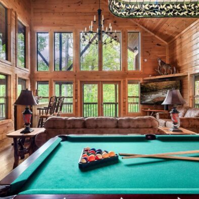 A Step Above Cabin pool table