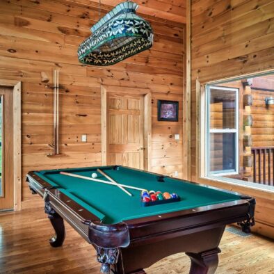 A Step Above Cabin pool table