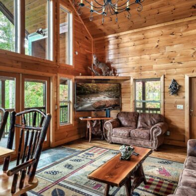 A Step Above Cabin living room