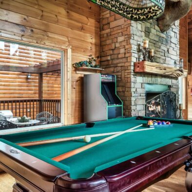 A Step Above Cabin pool table