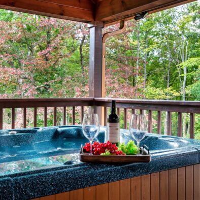 A Step Above Cabin hot tub