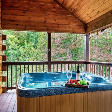 A Step Above Cabin hot tub