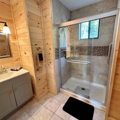 Knockin’ Boots Cabin shower