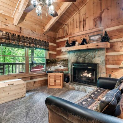 Bear Heaven Cabin fireplace