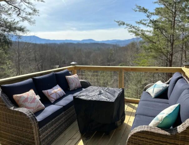 Cabin with a mountain view