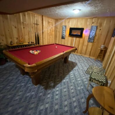 Jungle Safari Cabin pool table