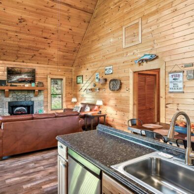 Trout and About Cabin kitchen