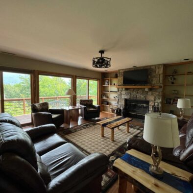 Panoramic Vista cabin living room