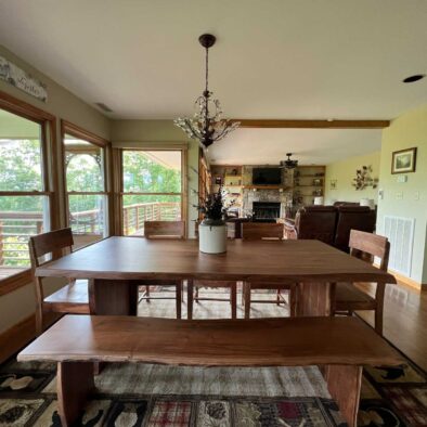 Panoramic Vista cabin living room