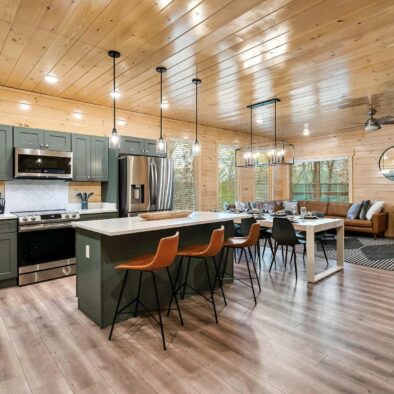 Fox and Fawn cabin living room