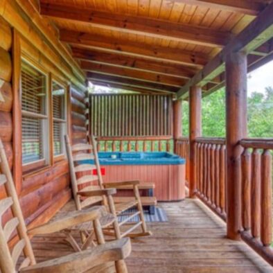 Smokies Escape Cabin deck