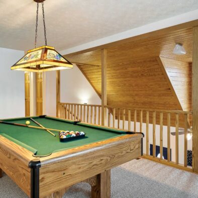 Quiet Nights Retreat cabin pool table