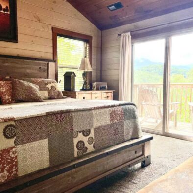 Riversong Lodge master bed