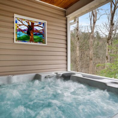 Quiet Nights Retreat cabin hot tub