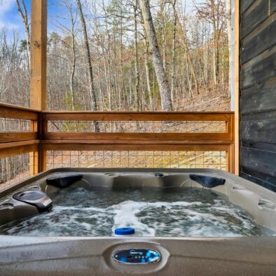 Fox and Fawn cabin hot tub