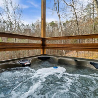 Fox and Fawn cabin hot tub