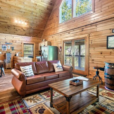 Trout and About Cabin living room