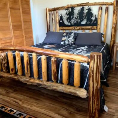 Graceful Smokey Retreat Cabin bed