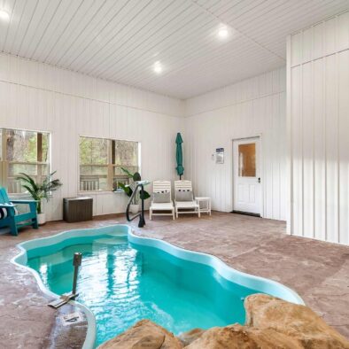 Fox and Fawn cabin indoor pool