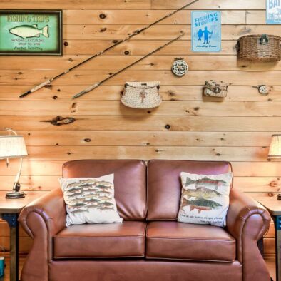 Trout and About Cabin couch