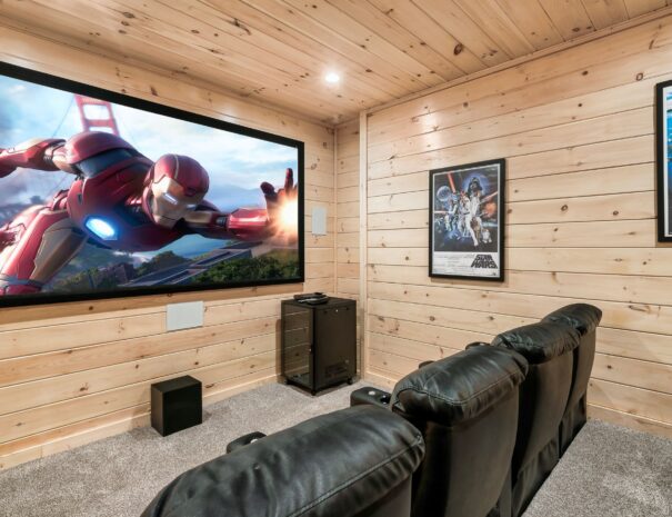 Cabin with a movie theater