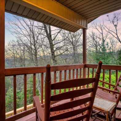 Tree House Tranquility Cabin deck