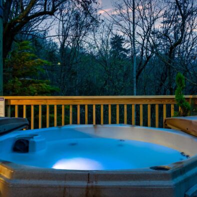 Tree House Tranquility Cabin hot tub