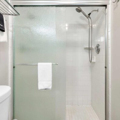 The Upper Room Cabin with Buckhead Cabin Rentals shower