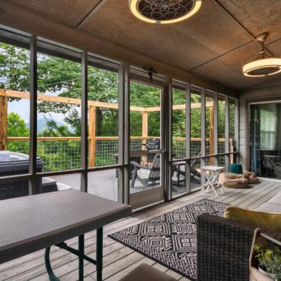 The Upper Room Cabin with Buckhead Cabin Rentals Porch